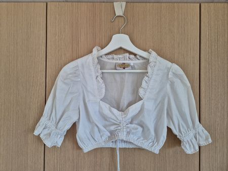 Dirndlbluse mit Spitze