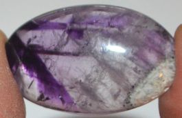 Cabochon L-7344 – Trapiche Amethyst 29x18mm - beidseitig pol