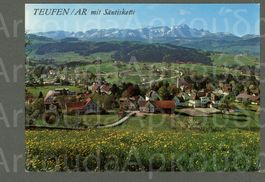 AK color Teufen AR mit Säntiskette ≈ 1978