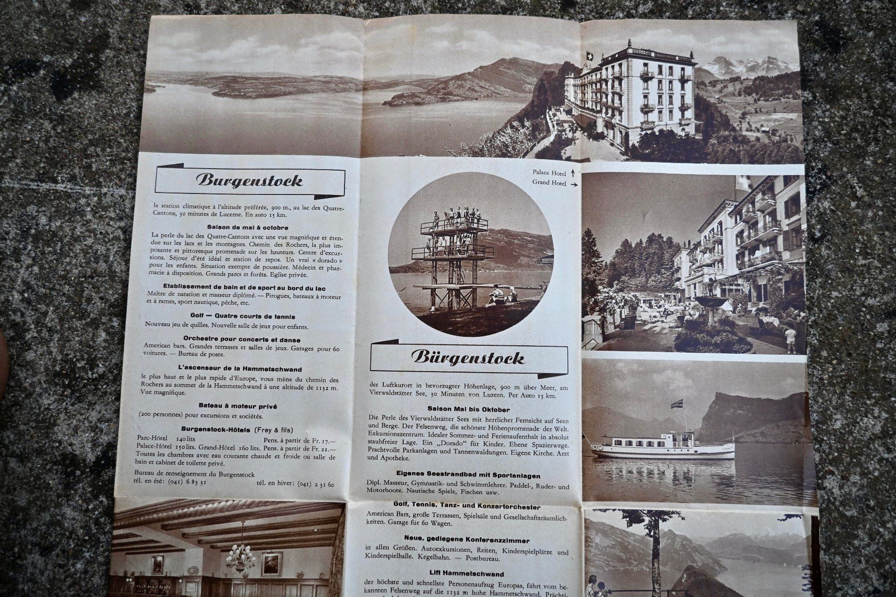 Documents: ca. 1950er Prospekt Bürgenstock  - Panorama – D'occasion à Pfaffhausen par mono_rec 6