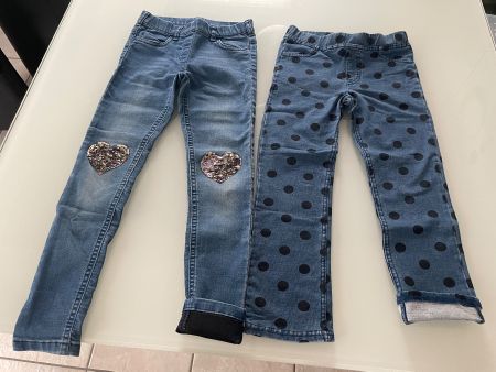 Mädchem  -jeans 116-122 blau ,stretch