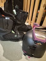 Female Snowboard Boots, Gogles and Helmet Set