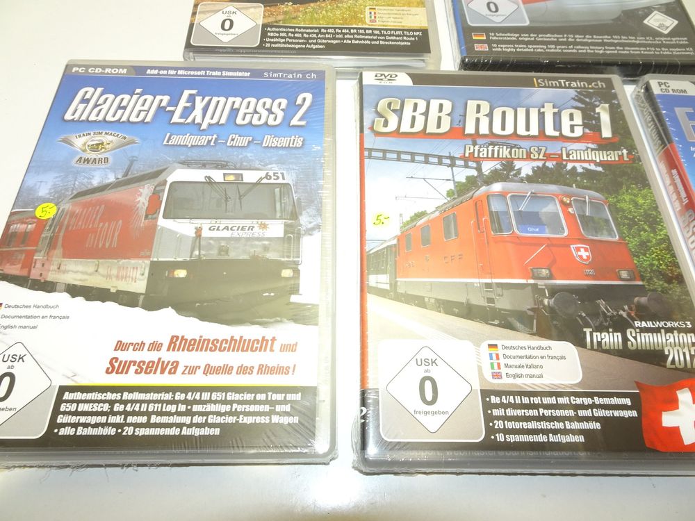 5 SimTrain Lokomotive Simulator Gottahrd SBB Glacier Engadin (Gebraucht ...