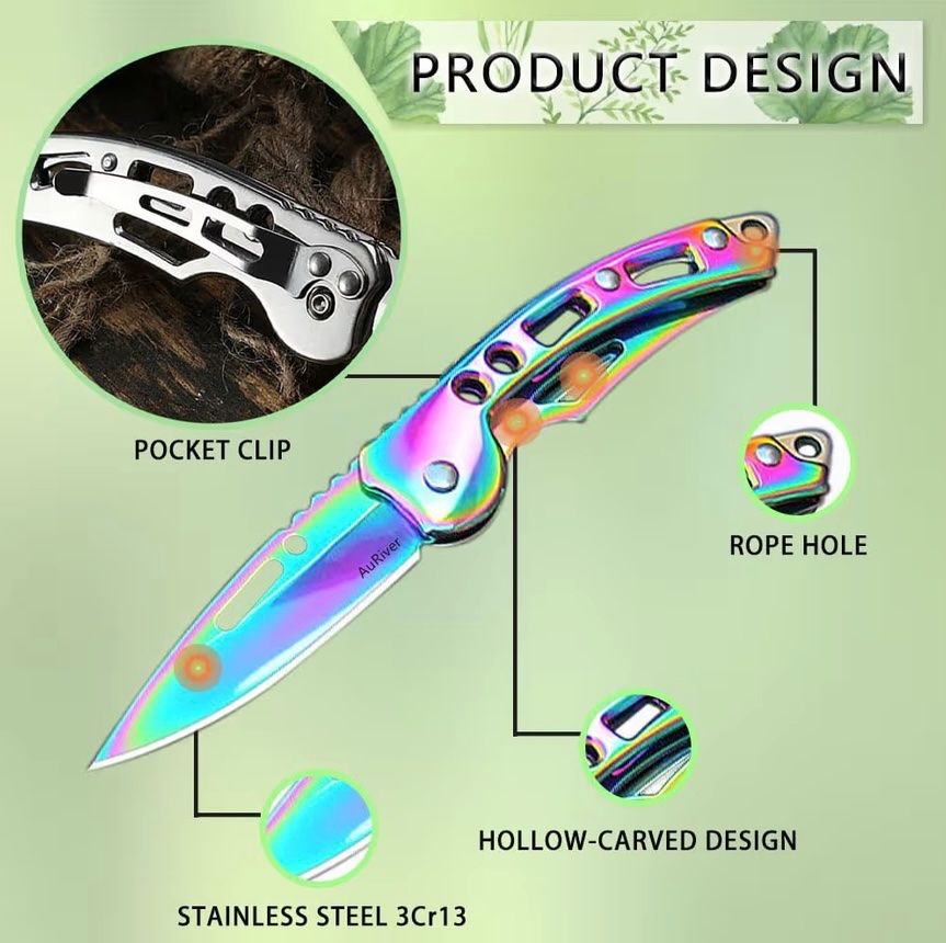 Couteaux de poche: Klappmesser/Sackmesser regenbogenfarben – Neuf avec emballage d'origine à Basel par Seifehuesli 3