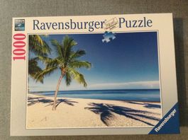 Ravensburger Puzzle „Fernweh“ Strand mit Palmen, 1000 Teile