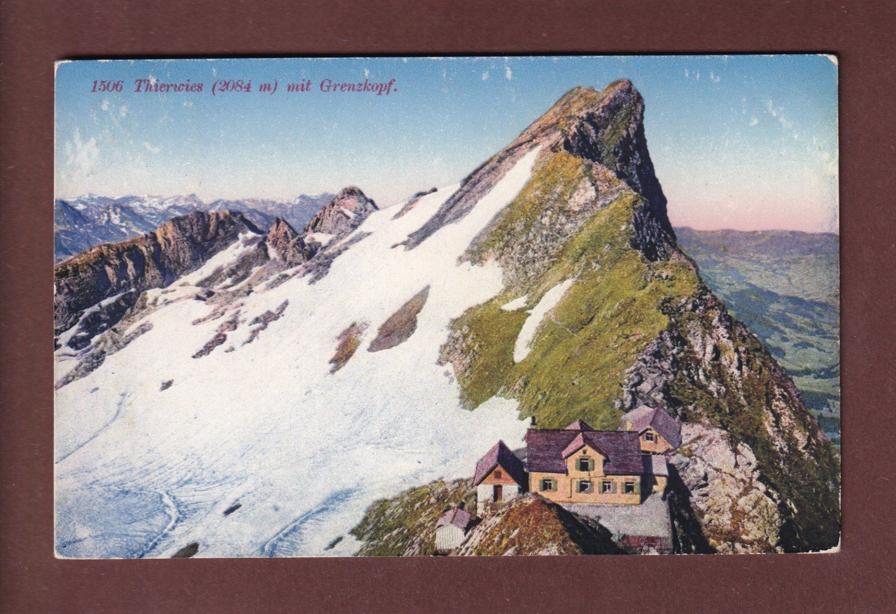 Ansichtskarten: THIERWIES mit Grenzkopf - 1926 – Gebraucht aus Pully von nicecards-shop