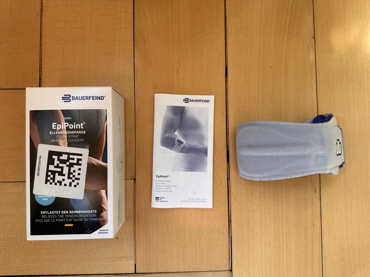 Attrezzature mediche: Bauerfeind EpiPoint Ellenbogenspange – Usato da Bern venduto da vic_sh2d