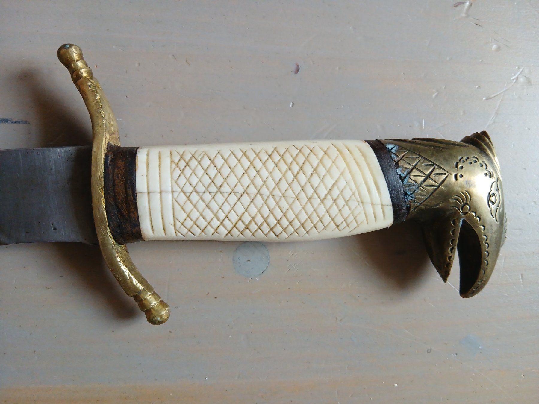 Posate: Machette Bowie 1900 manche os, lnde néerlandaises – Usato da Satigny venduto da Asaksa 5