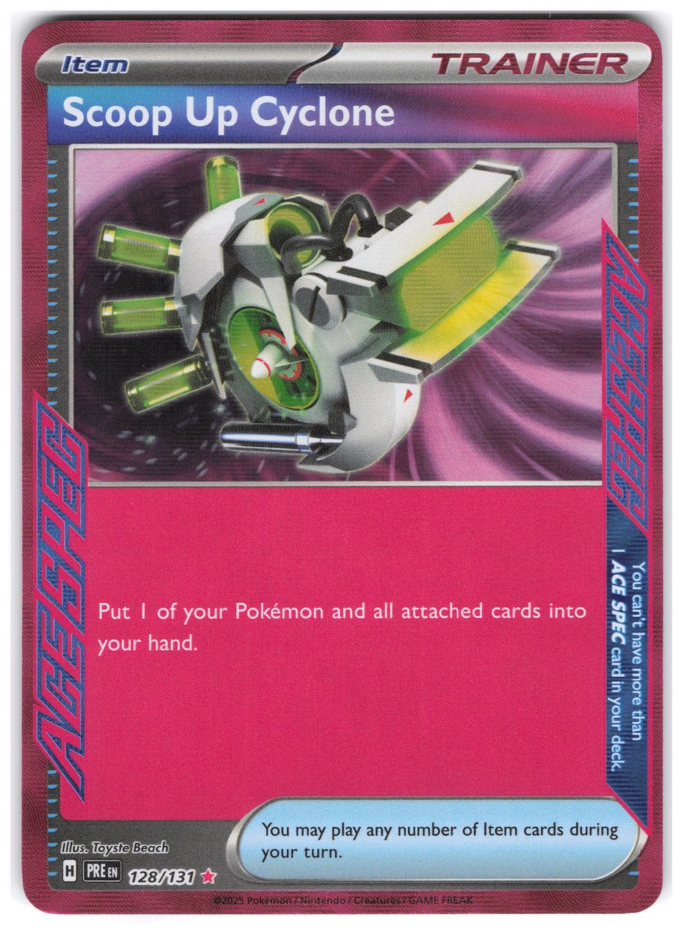 Pokémon Carte collezionabili: Scoop Up Cyclone / Prismatic Evolution / PRE 128 – Nuovo (secondo la descrizione) da Arni AG venduto da PokemonCardsStore