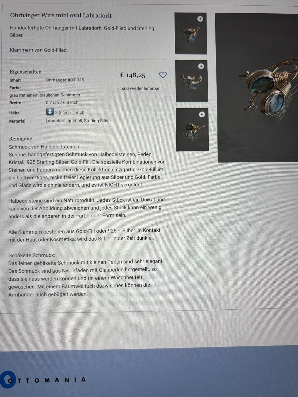 Ohrringe & -stecker: OTTOMANIA Ohrhänger – Neu (gemäss Beschreibung) aus Pratteln von sab_whk9 3