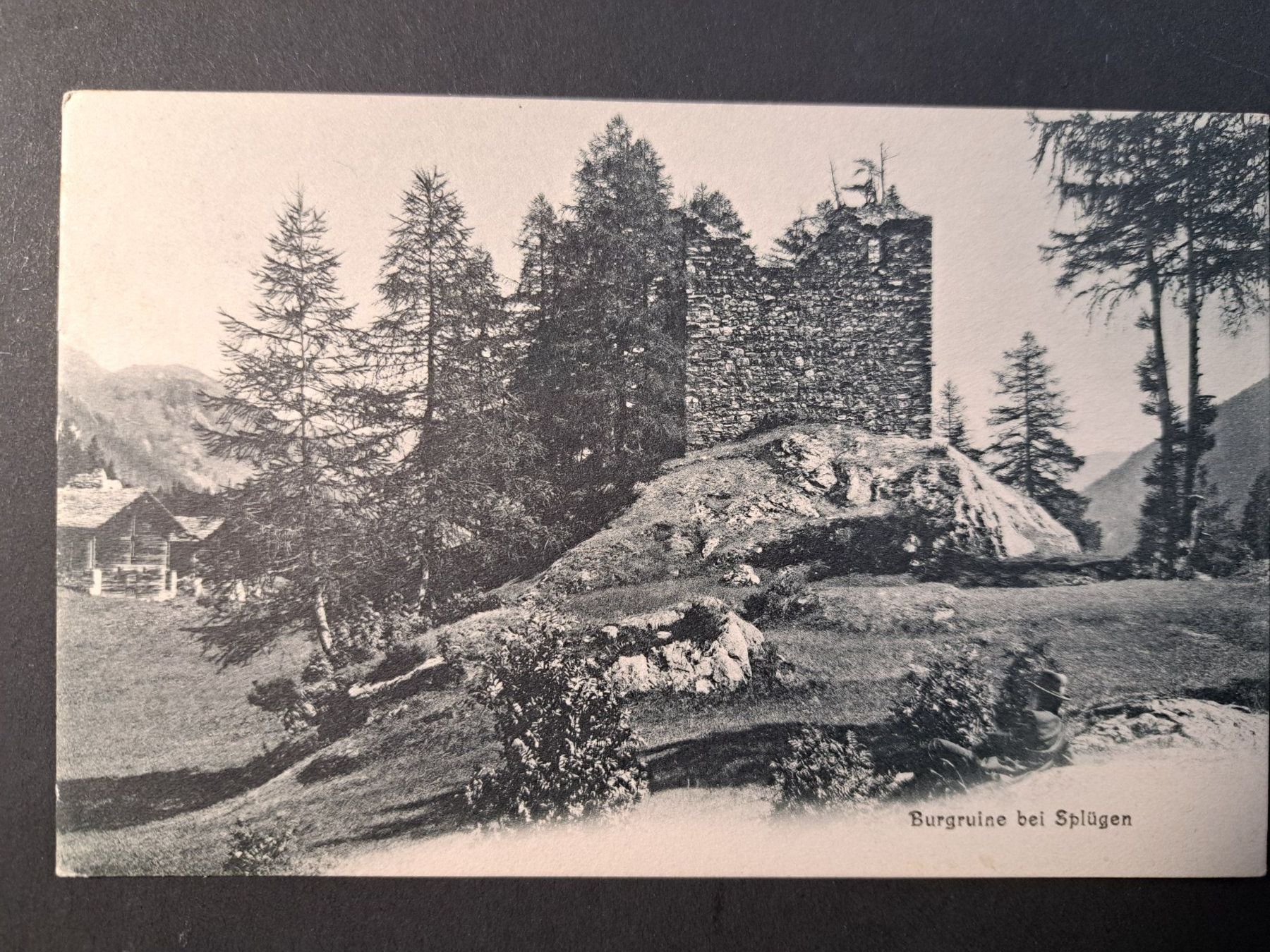 Cartoline postali: Splügen - Burgruine – Usato da Kirchberg BE venduto da Soldino