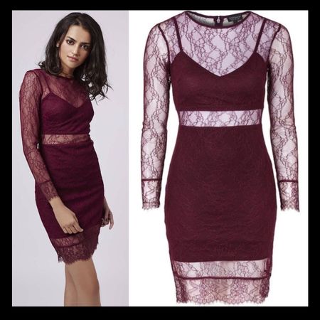 TOPSHOP ❤️ robe moulante à dentelle NEW! 38