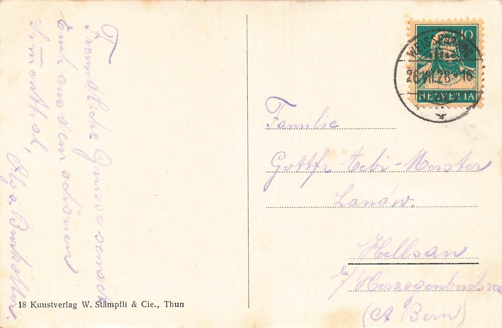 Cartoline postali: Weissenburgbergli Pension Muller – Usato da Biasca venduto da Blenio71 1