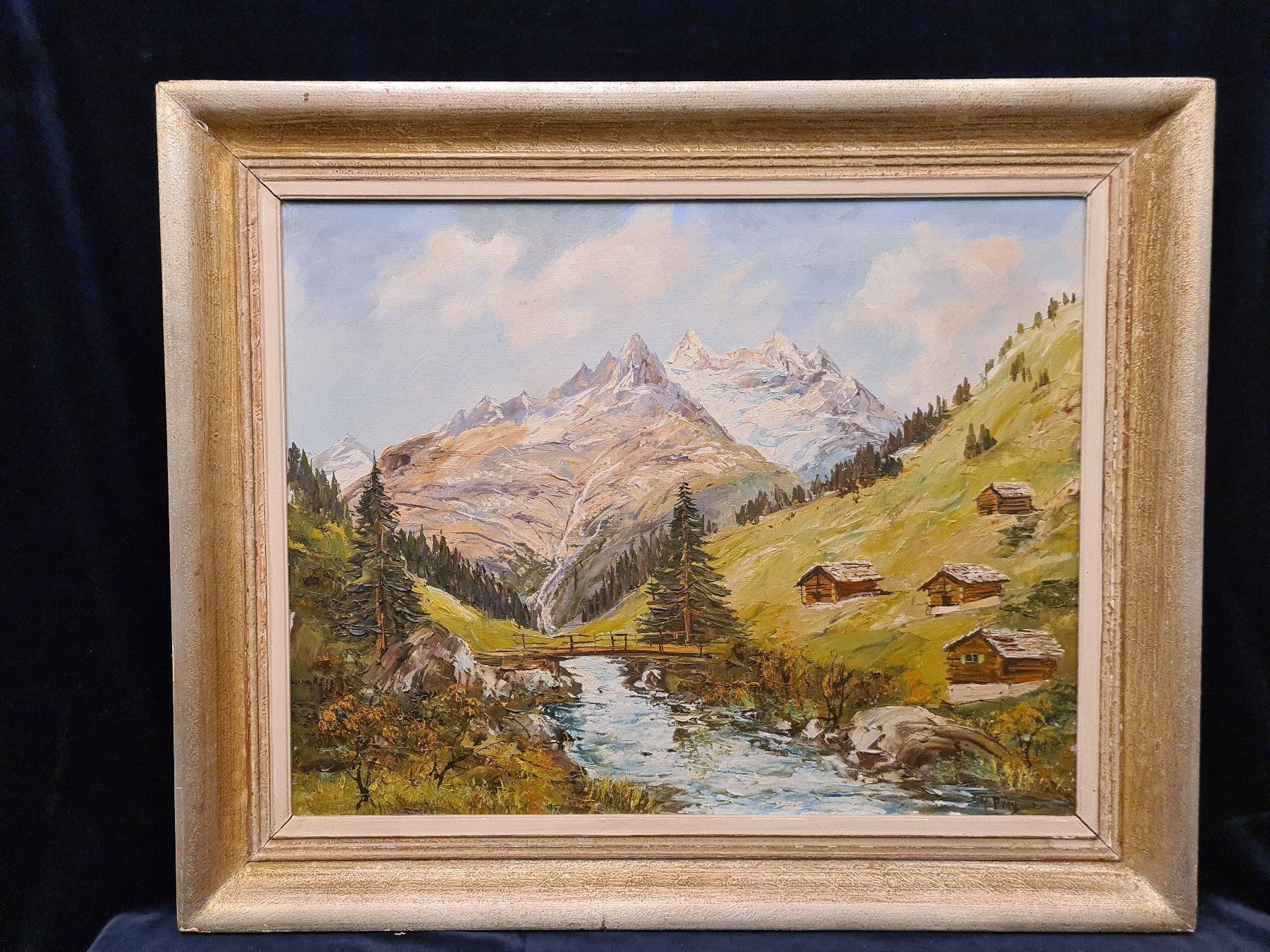 Gemälde: Findeln/Zermatt Ober + Unter Gabelhorn – Gebraucht aus Zürich von mobilix