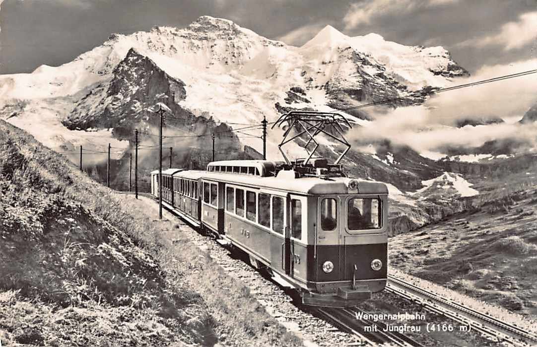 Cartoline postali: WENGERALPBAHN - schöne AK 1964 – Usato da Lufingen venduto da philatelieshop