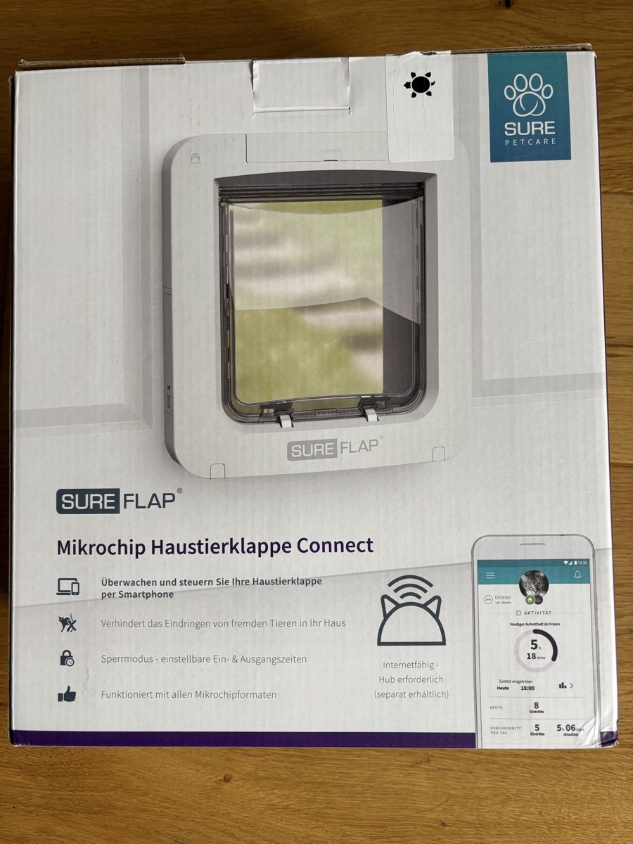 Gattaiole: Sure Flap Mikrochip Haustierklappe Connect – Nuovo e nell'imballaggio originale da huttwil venduto da Chira2015