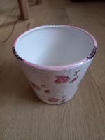 Blumentopf Keramik Rosenmuster Ø 12 cm gebrauchter Zustand