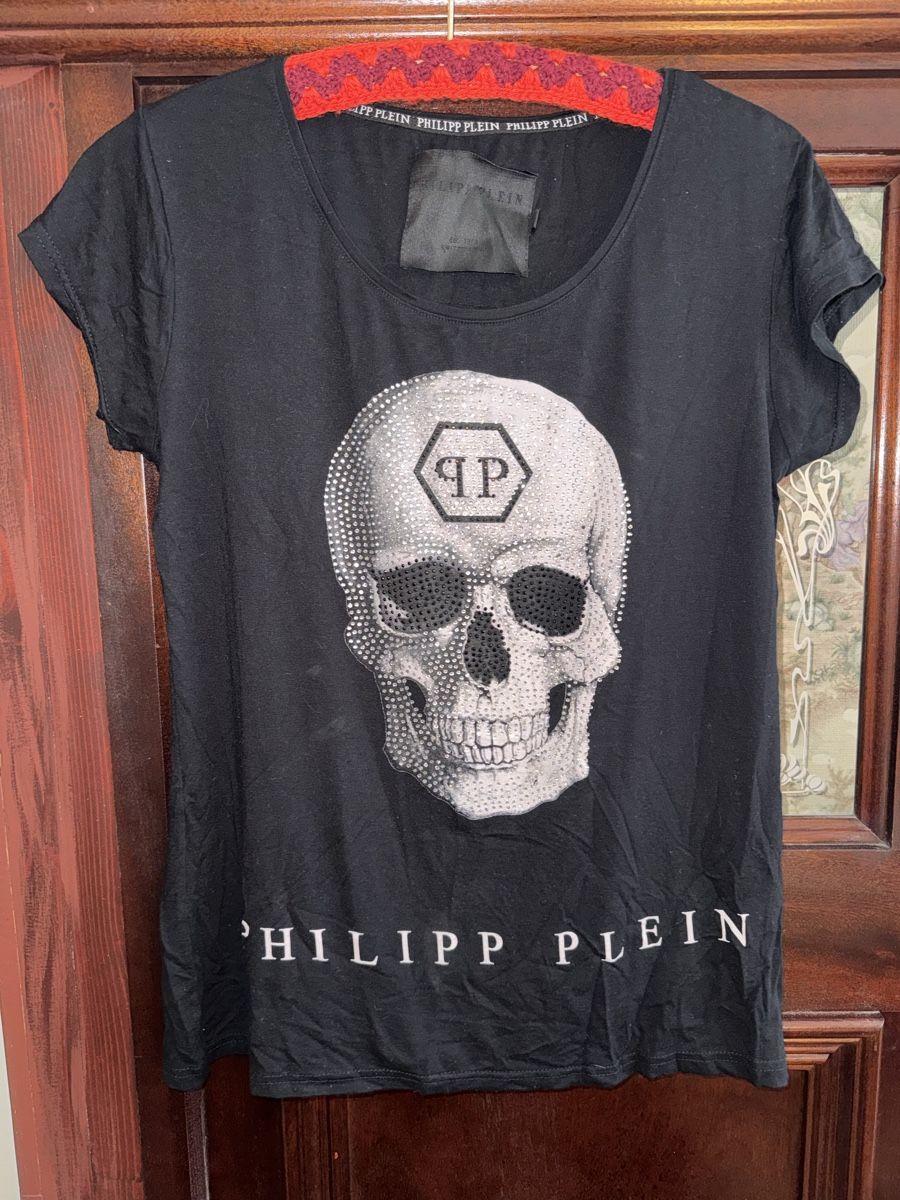 T-shirt: Tshirt mit Glitzer Steinen Philipp Plein – Usato da Obfelden venduto da cesarina10