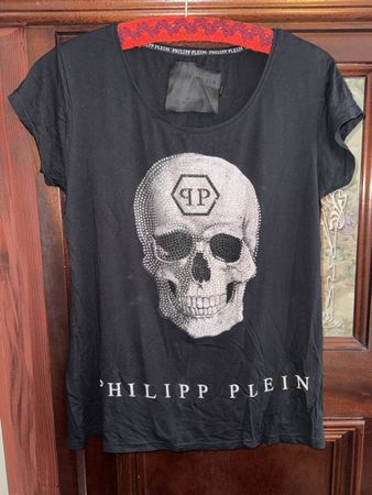 Tshirt mit Glitzer Steinen Philipp Plein