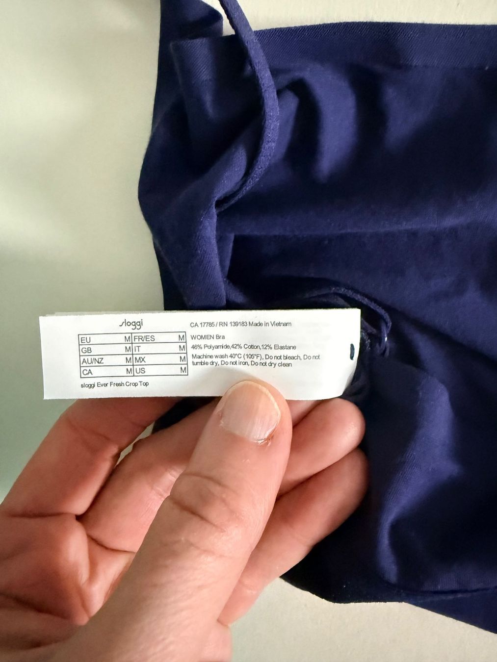 Sloggi Altra biancheria intima: SLOGGI, EVER FRESH CROP Top, Grösse M, Farbe Dunkelblau – Nuovo e nell'imballaggio originale da Rudolfstetten venduto da gst_g7xl 2