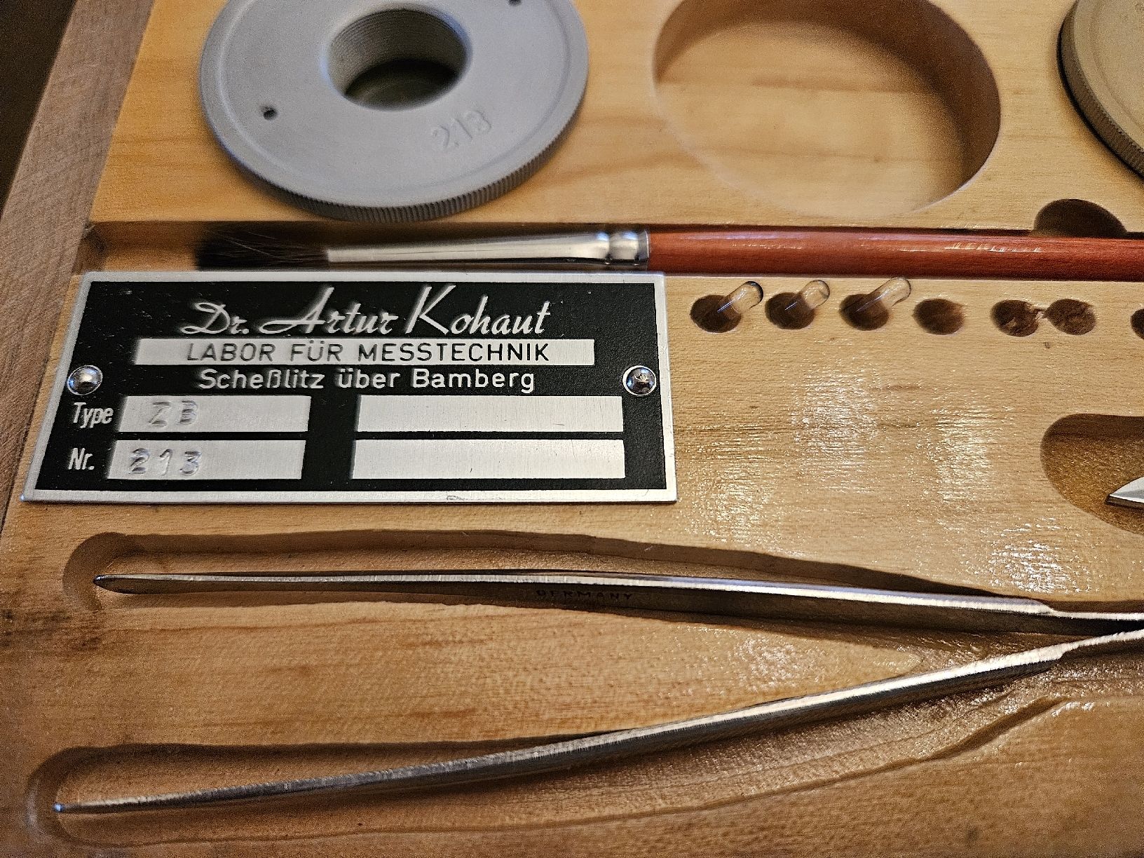 Misurare: Ancienne boîte d'instruments de mesure Kohaut – Difettoso da Peseux venduto da CatiArt 3