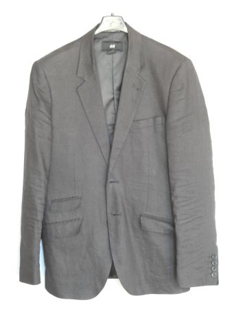 Veston von H&M, Grösse 46, Leinen, schwarz