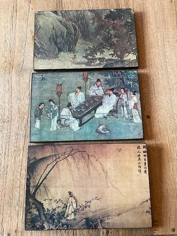 Dipinti: 3 Gemälde im chinesischen Vintage-Stile – Usato da Affoltern im Emmental venduto da mar_6zqr 1