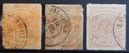 Luxemburg Kat. 16 a, b & c gest. 1865/69 Kat. 475 Euro mit a