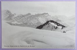 Vue des Alpes prise du Restaurant de Bretaye