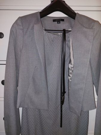 Zweiteiler Kleid mit Jacke und Gürtel Comma, Gr. M, Hochzeit