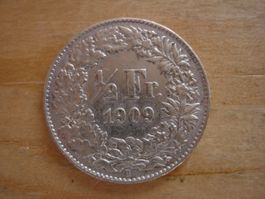 (C1) 1/2 Franken 1909 VZ