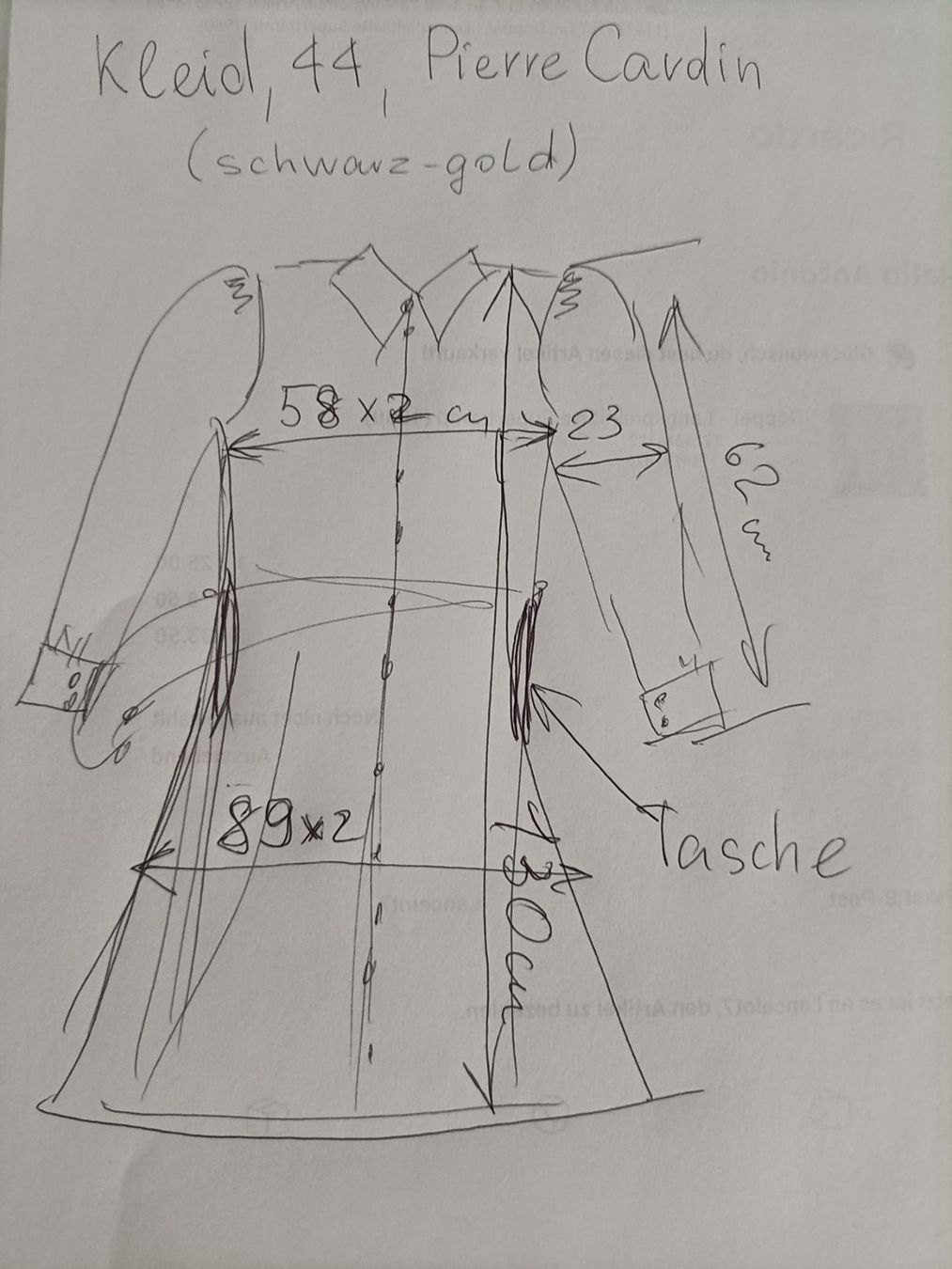 Pierre Cardin Vestiti: Kleid, Pierre Cardin, Gr.44 – Nuovo (secondo la descrizione) da Obergösgen venduto da js9_h6hp 8