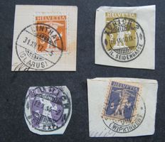 Tellknabe Briefstücke gestempelt