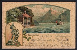Litho Seelisberg, Tellskapelle mit Fluss