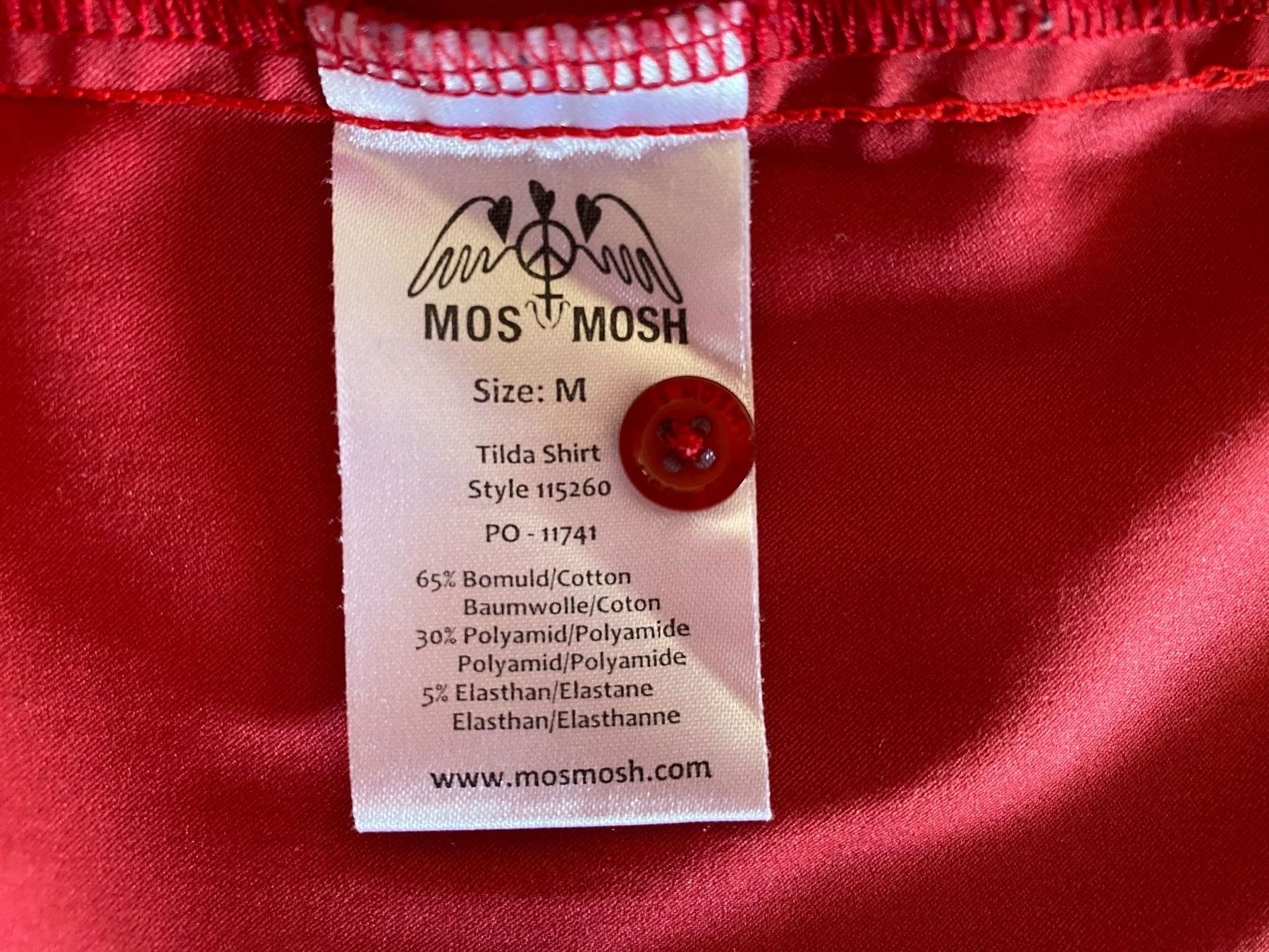 Camicette: Damen Hemdbluse 'Mos Mosh' rot Grösse M – Usato da Lyss venduto da pittulongu 2