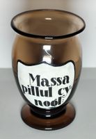Antikes Apothekerglas Dose 19Jh. Massa Pillul Abriss 11cm