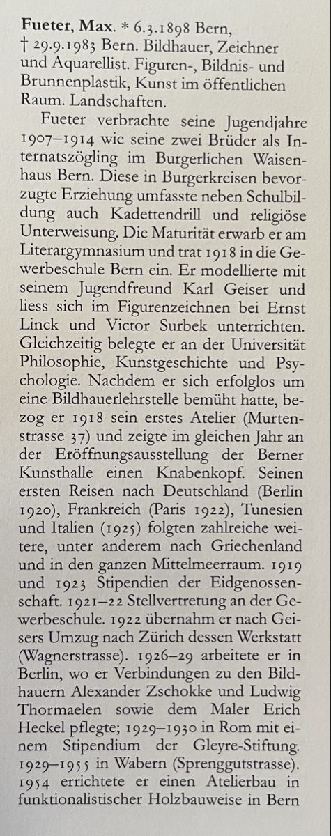 Sculture & Statue: Max Fueter (1898-1983) – Usato da Grosshöchstetten venduto da Perle1951 6