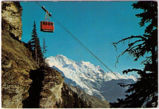 Cartoline postali: Wengen - Luftseilbahn Wengen Männlichchen – Usato da Binningen venduto da Mountainrider