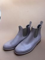 Gummistiefel Chelsea Boots, graulila,  39 gebraucht