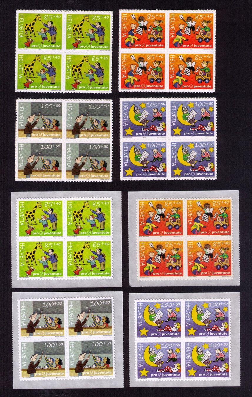 Tutti i francobolli: 2004_J373-76_PRO JUVENTUTE_VIERERBLOCK-Ausgabe_HELL !! ** – Nuovo (secondo la descrizione) da Marthalen venduto da Ch_quality 2