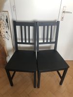 2 Esszimmerstühle schwarz Holz gebraucht