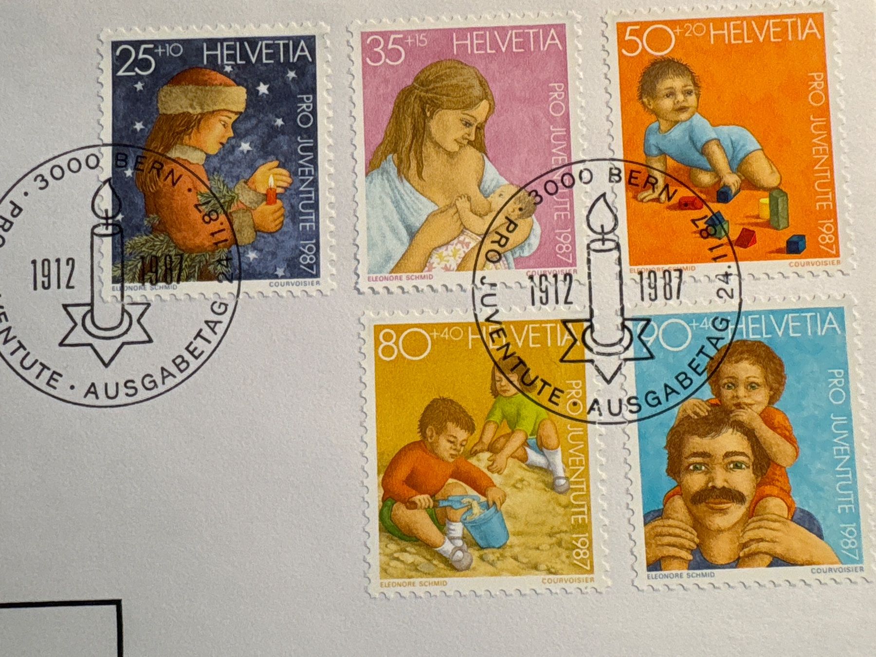 Alle Briefmarken: Pro Juventute Ersttagsbrief 1987, 75 Jahre – Gebraucht aus Ibach von lisch3 1
