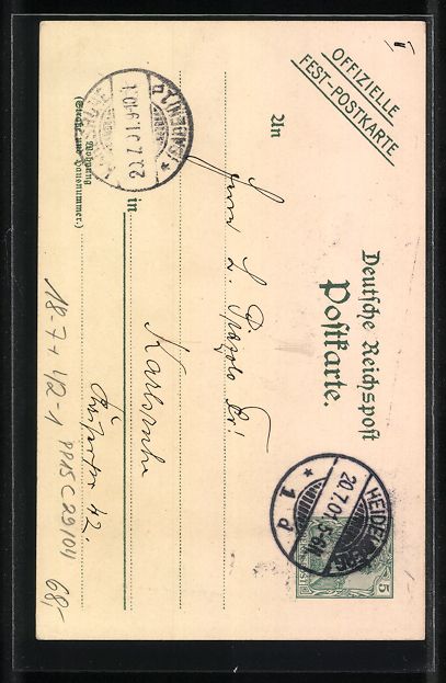 Cancelleria postale: Litho Ganzsache PP15C29 /04: Heidelberg, – Usato da Berlin venduto da bartko-reher 1