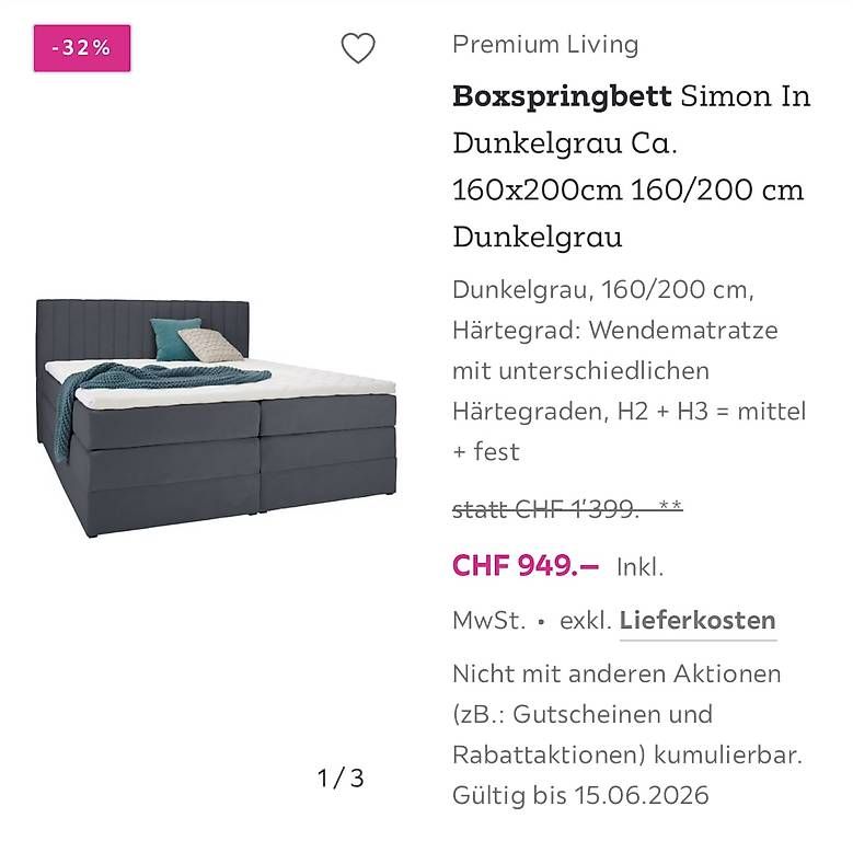 Betten: Boxspringbett zu verkaufen – Gebraucht aus Bern von Florence_A 2