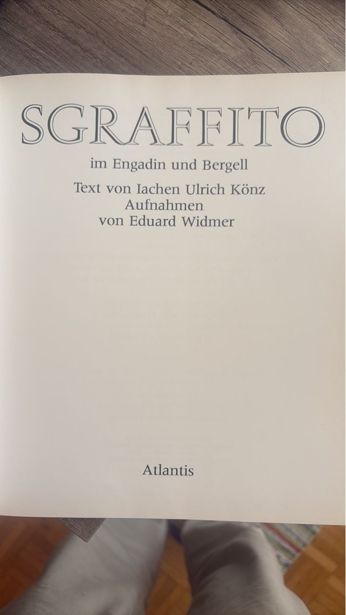 Bücher: Sgraffito im Engadin und Bergell gebraucht – Neu (gemäss Beschreibung) aus Schaffhausen von Reporter