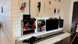 Regal mit Panzerglas ohne Inhalt ohne Tv 