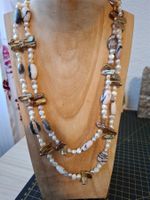 Lange Kette mit Perlen und Jaspis