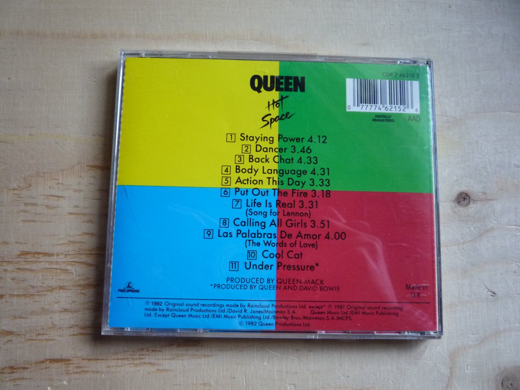 CDs: Queen/Hot Space – Gebraucht aus Rieden SG von Gant24 3