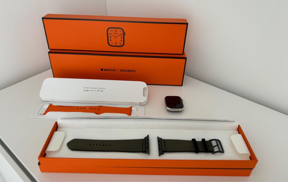 Apple Smartwatch: Hermes Apple Watch Series 9 - Silber - 45 mm – Usato da Oetwil an der Limmat venduto da tommyb1982