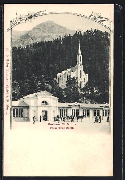 Cartes postales: St. Moritz, Kurhaus mit Paracelsius-Quel – D'occasion à Berlin par bartko-reher
